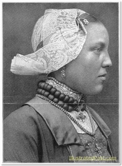 West Friesian Costume: Young Woman Wearing aLace Cap