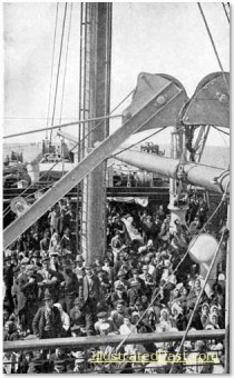 Immigrants on the Deck of Ship