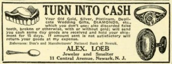 Send unwanted gold, jewelry, false teeth, wedding gifts and get money!